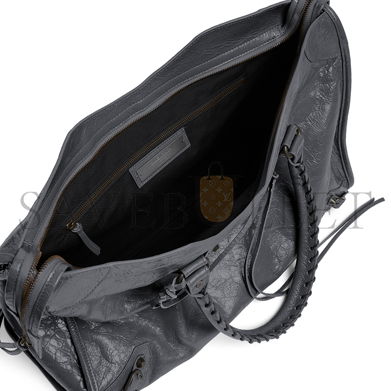 BALENCIAGA LE CITY BAG LARGE IN VOLCANIC ROCK 8657652ACFH1251 (46*29*17cm)
